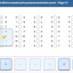 Rezolvă diferențele dintre numere prin punerea semnului corect – Joc interactiv educativ