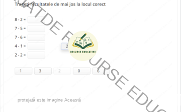 Calculați corect scăderile cu numere până la 20