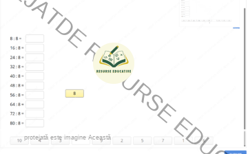 Tabla Împărțirii de la 1 la 10