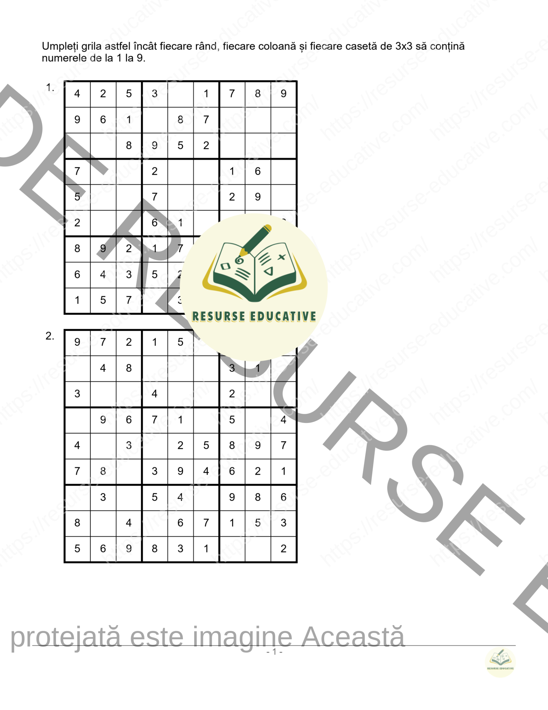 Sudoku - COLECȚIE PREMIUM – Ușor-Mediu-Greu-Expert (SOLUȚII INCLUSE) | Vol 1