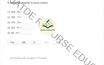 Scădere Avansată cu Numere până la 1000 (Drag & Drop) - Exersează și Stăpânește Matematica!