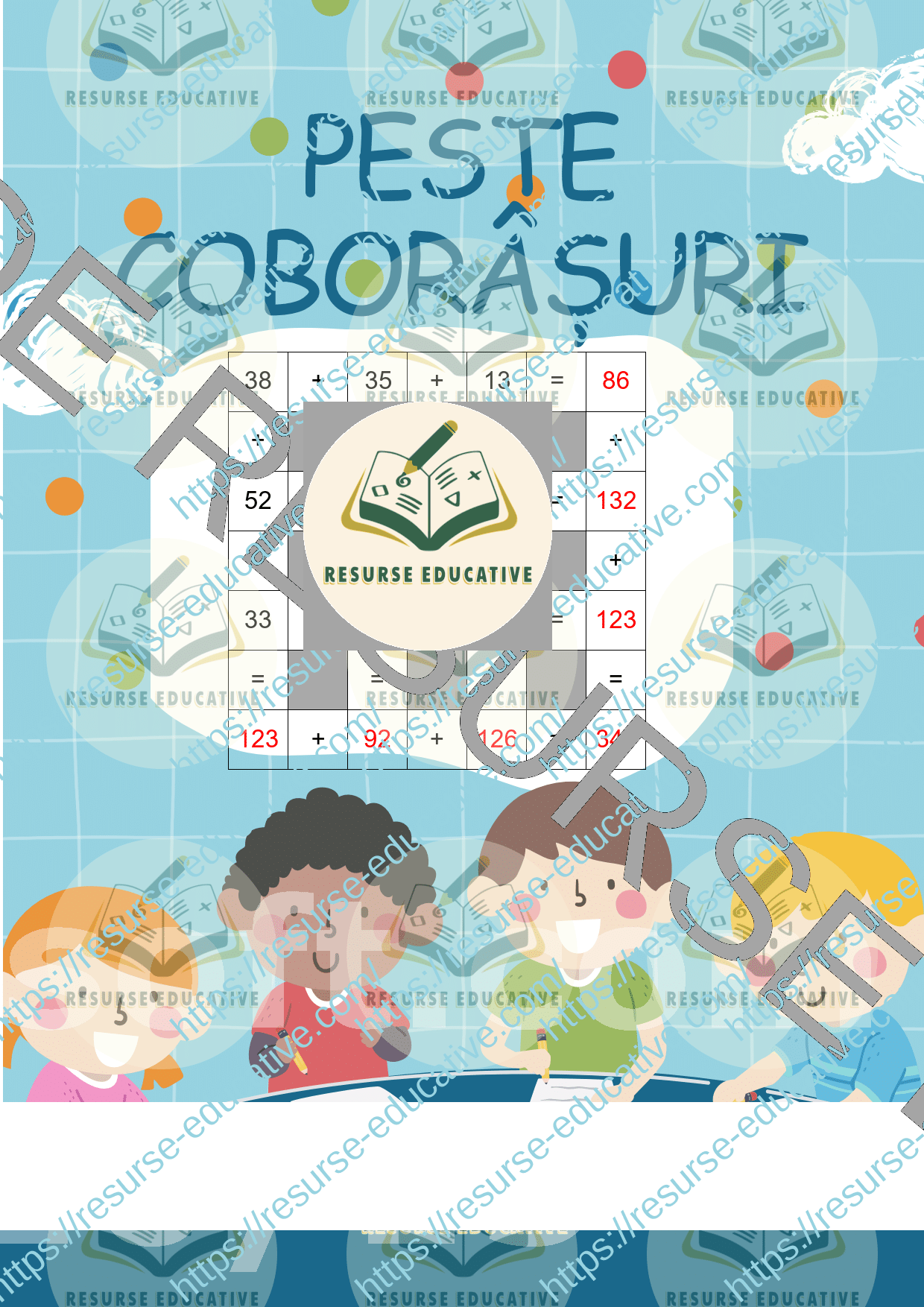 Peste coborâșuri - Adunare cu numere până la 200_1